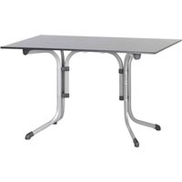 SIEGER Klapptisch, mit Vivodur-Tischplatte, BxTxH: 120 x 80 x 73 cm - silberfarben von Sieger