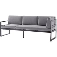 Sieger Adelaide Loungesofa 3-Sitzer Aluminium Eisengrau/Hellgrau von Sieger