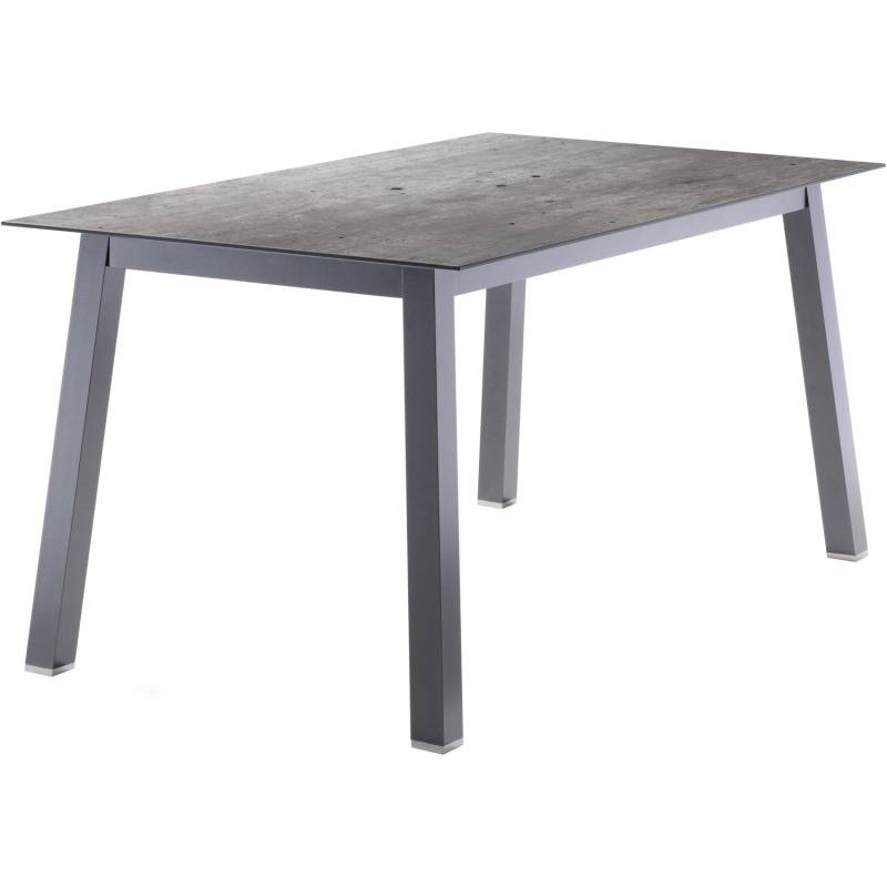 Sieger Gartentisch Rechteckig Eisengrau Beton Hell 160 cm x 90 cm von Sieger
