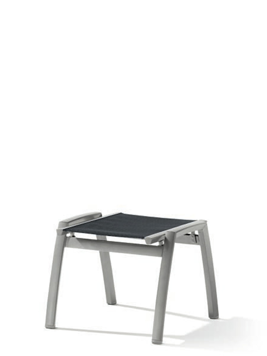 Sieger Hocker TRENTO, Aluminium Graphit / Textilux Grau von Sieger