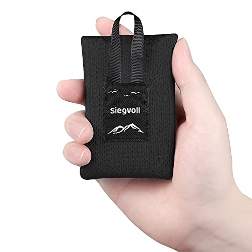 Siegvoll Mini Picknickdecke Ultraleicht ultradünne tragbare Stranddecke, Outdoor Decke für Strand, Picknick, Camping und Wandern 140 x 110 cm (Grau) von Siegvoll