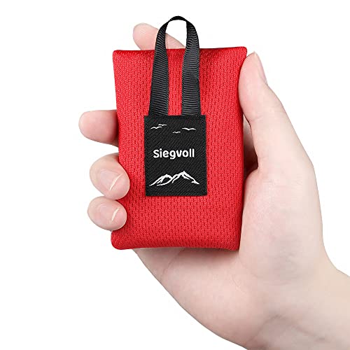 Siegvoll Mini Picknickdecke Ultraleicht ultradünne tragbare Stranddecke, Outdoor Decke für Strand, Picknick, Camping und Wandern 140 x 110 cm (Schwarz) von Siegvoll