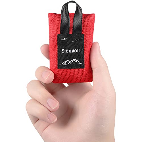 Siegvoll Mini Picknickdecke Ultraleicht ultradünne tragbare Stranddecke, Outdoor Decke für Strand, Picknick, Camping und Wandern 70 x 110 cm (Schwarz) von Siegvoll
