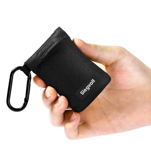 Siegvoll Picknickdecke klein mit praktischem Karabiner, Ultraleicht, ultradünne tragbare Stranddecke, Outdoor Decke für Picknick, Strand, Camping und Wandern (Schwarz, 1 Personen) von Siegvoll