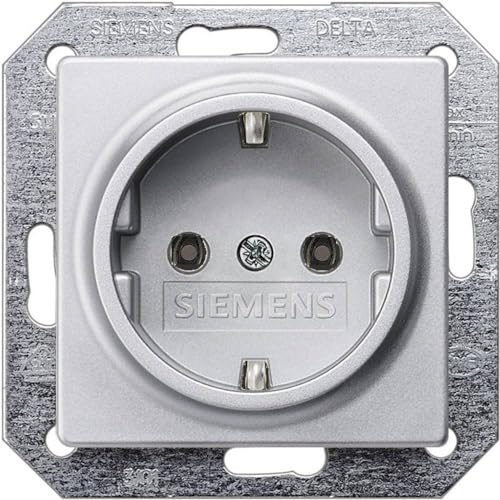 Siemens Einsatz Schutzkontakt-Steckdose Delta Aluminium (Metallic) 5UB1931 von Siemens