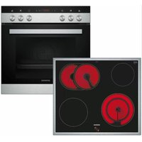 Siemens - Einbau Herdset EQ110 KA0Z - Edelstahl / Schwarz 60 cm 66 l 4 Kochzonen von Siemens