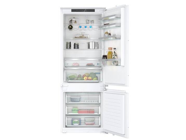 SIEMENS Einbaukühlgefrierkombination KB96NVFE0 , E (A-G), silber (eh19), Rechtsanschlag, wechselbar, Kühlschränke von Siemens
