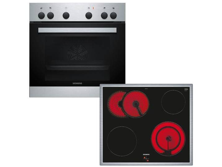 SIEMENS Elektro-Herd-Set EQ110KA2EE , A (A+++-D), grau (edelstahl), Herdsets von Siemens