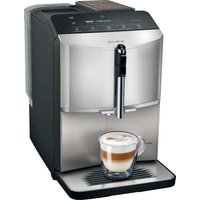 SIEMENS Kaffeevollautomat "EQ300 TF303E07, viele Kaffeespezialitäten, OneTouch-Funktion", benutzerfreundliches Display, Keramikmahlwerk, silber metallic von Siemens