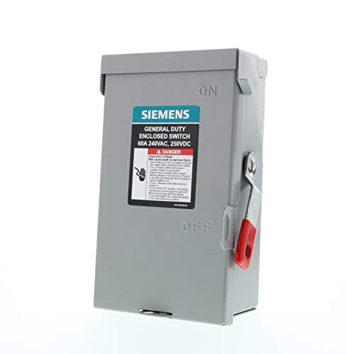 SIEMENS Sicherheitsschalter für den Innenbereich, 3P, 60 A, 240 V, nicht schmelzbar von Siemens