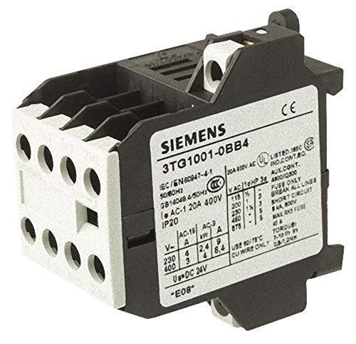 Siemens 3TG1001–0BB4 leistungsschütze Schraubklemmen für einrasten auf Standard Montageschiene, weiß von Siemens