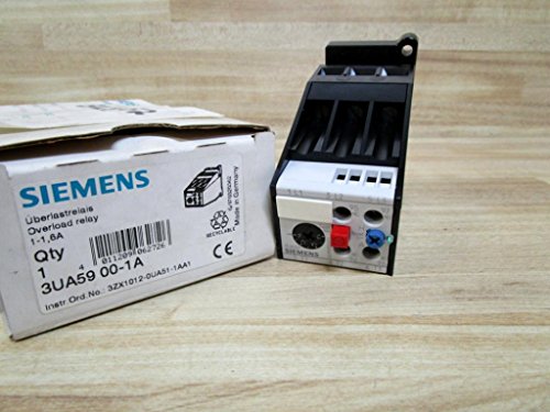 Siemens 3ua5900–1 A Thermo. verzögerte Überlast Relais für Installation als Einheit Einstellbereich 1 bis 1,6 A 1 NO + 1 NC, weiß von Siemens