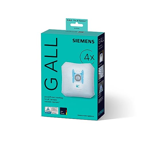 Siemens 4x Staubsaugerbeutel powerProtect Typ G ALL VZ41FGALL, 99,9% Feinstaubfilterung, höhere Reinigungsleistung, 50% längere Nutzungsdauer, passend für alle Reihen außer VS08 und VS01 Siemens 4x Staubsaugerbeutel powerProtect Typ G ALL VZ41FGALL, 99,9% Feinstaubfilterung, höhere Reinigungsleistung, 50% längere Nutzungsdauer, passend für alle Reihen außer VS08 und VS01 von SIEMENS