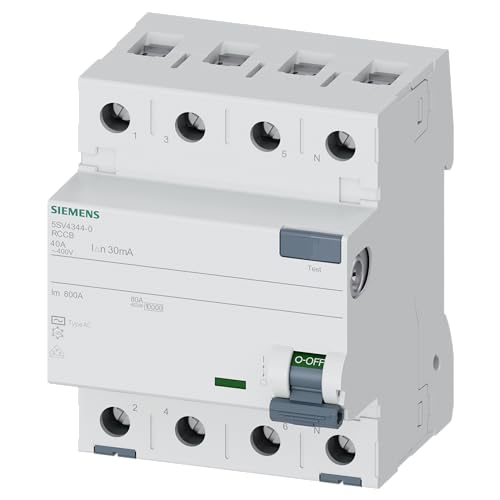 Siemens 5SV – Leitungsschutzschalter 5SV clase-ac 4 polig 40 A 30 mA 70 mm von Siemens