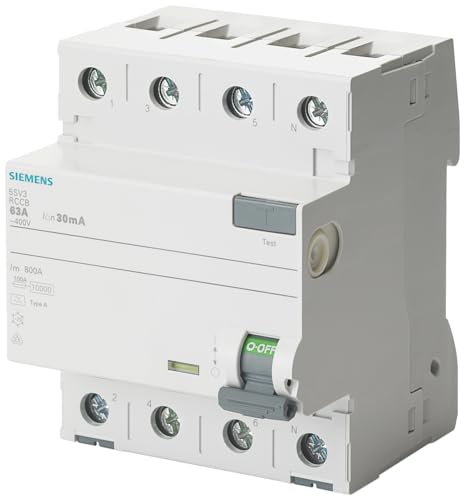 Siemens 5SV Leitungsschutzschalter clase-a 4-polig 63 A 100 mA 70 mm von Siemens