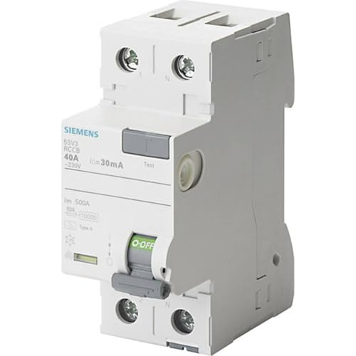 Siemens 5SV3311 – 6 2 White Electrical Switch – Electrical Switch (230 V, 50/60 Hz, 16 A, 10000 A, White, 36 mm) von Siemens