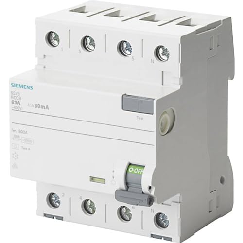 Siemens 5SV33446KK12 5SV3344-6KK12 FI-Schutzschalter A 4polig 40A 0.03A 400V von Siemens