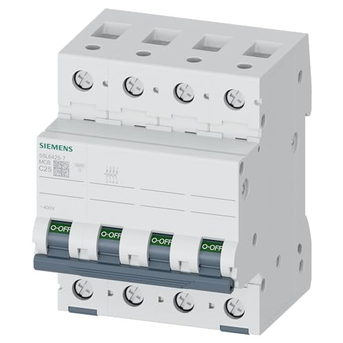 Siemens 5sl6 – Automatischer Leitungsschutzschalter 400 V 6 kA 4pol C 25 A von Siemens
