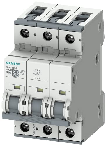 Siemens 5SY43166 Leitungsschutzschalter 10kA B16 3P in 3TE 400V, MCB, Sicherungsautomat von Siemens