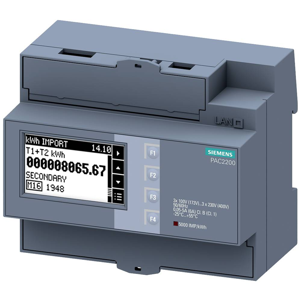 Siemens 7 Km2200 2 Ea30 1 Ha1 Digitales Hutschienenmessgerät Stromzähler Messgerät B-Ware von Siemens