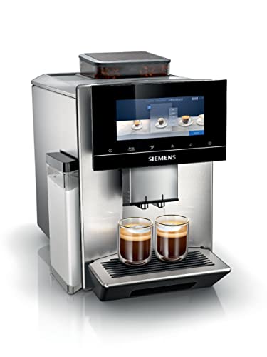 Siemens Kaffeevollautomat EQ900 TQ905D03, App-Steuerung, Full-Touch Display, Barista-Modus, Geräuschreduzierung, bis zu 10 Profile, Premiummahlwerk, automatische Dampfreinigung, 1500 W, edelstahl von Siemens