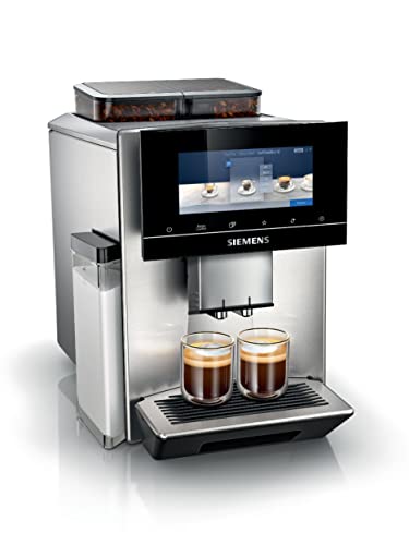Siemens Kaffeevollautomat EQ900 TQ907D03, App-Steuerung, Full-Touch Display, Barista-Modus, Geräuschreduzierung, bis zu 10 Profile, automatische Dampfreinigung, 2 Bohnenbehälter, 1500 W, edelstahl von Siemens