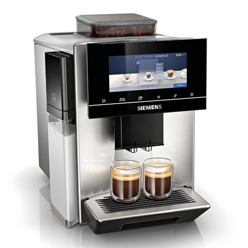 Siemens Kaffeevollautomat, EQ900 plus, Kartusche 1 x Reinigung-/Entkalkung, HomeConnect, elektr. Mahlgradeinstellung, baristaMode, Milchbehälter 0,7 l, Edelstahl von Siemens