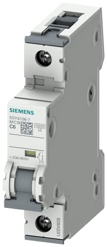 Siemens 5SY41067 Leitungsschutzschalter 10kA C6 1P in 1TE 230/400V, MCB, Sicherungsautomat Siemens 5SY41067 Leitungsschutzschalter 10kA C6 1P in 1TE 230/400V, MCB, Sicherungsautomat von SIEMENS