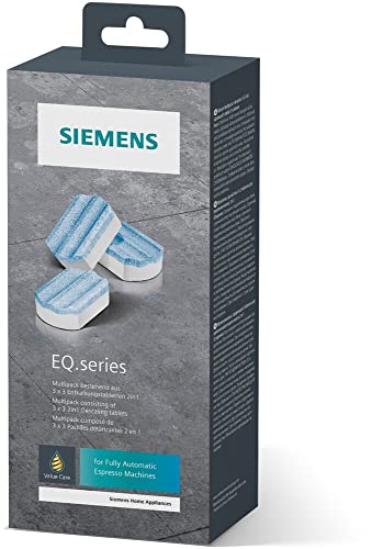 Siemens Multipack TZ80032A, 3x3 Entkalkungstabletten, schützt vor Korrosion, für Kaffeevollautomaten der EQ Serie, weiß von Siemens