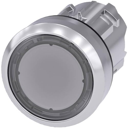 SIEMENS Sirius ACT 3SU10 Drucktastenkopf Ø 22mm, Klar Tastend Rund Metall, IP66 von SIEMENS