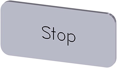 Siemens Sirius ATC Wendeschneidplatte, 12,5 x 27 mm, Pt. schwarzer Buchstabe mit Stop-Aufschrift von Siemens