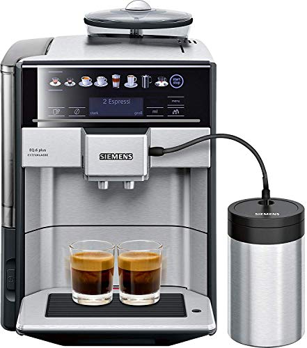 Siemens TE657F03DE EQ.6 plus S700 Extraklasse Kaffeevollautomat inklusive Milchbehälter, 1.7 liters, Edelstahl von Siemens