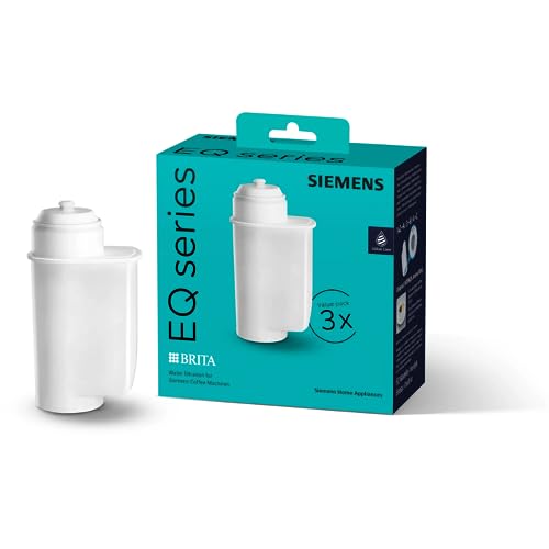 Siemens TZ70003 Brita Intenza Wasserfilter, reduziert Kalkgehalt im Wasser, für EQ.Serie und Einbauvollautomaten, weiß, 3 Stück von Siemens