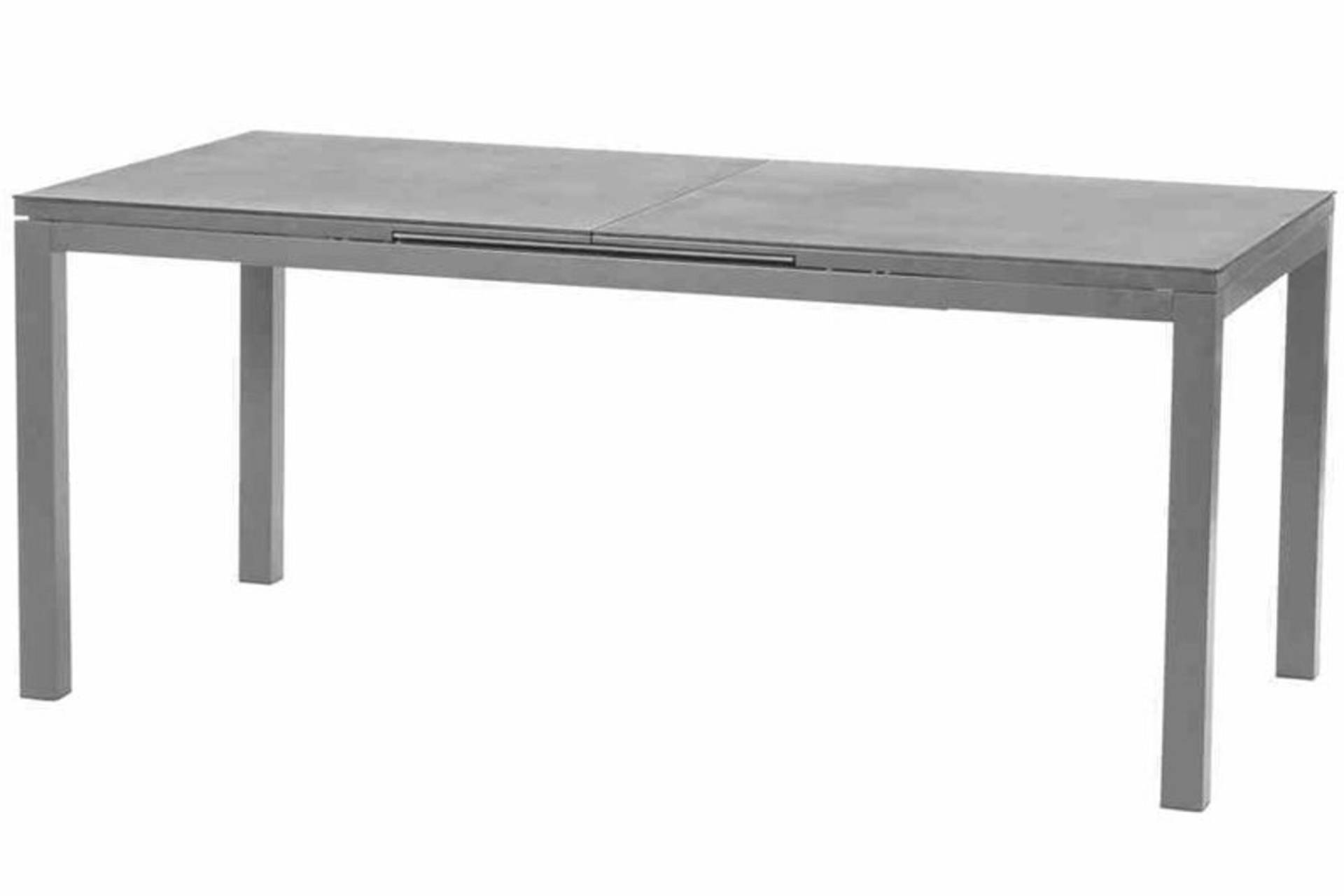 B-Ware: SIENA GARDEN Miros Esstisch, silber/anthrazit, Alu/Spraystone, 180/240x90 cm von Siena Garden