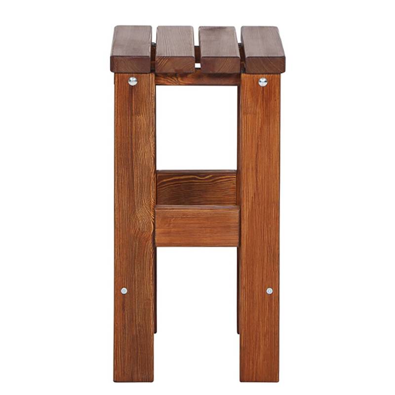 home24 Barhocker Tessin Kiefer, lasiert Braun 39 x 76 x 39cm von home24