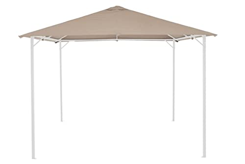 Dachbezug Taupe zu Phoenix Pavillon 3x3 Meter, Bezug aus Polyester, PU-beschichtet, 180g/m² in Taupe von Siena Garden