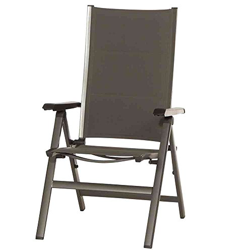 MWH Stuhl Futosa Klappsessel, Aluminiumgestell, Textilgewebe, grau/anthrazit von Siena Garden