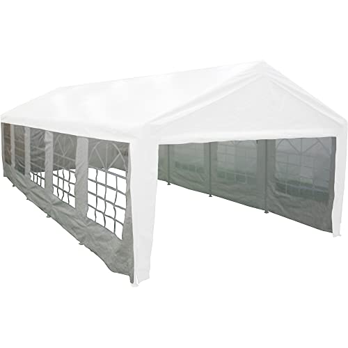 Seitenteile weiß zu Event Pavillon 4x10 Meter, Bezug aus Polyethylen, 140g/m² in weiß, 4 Stück von Siena Garden