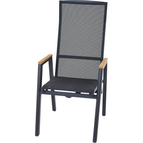 Sessel Bologna Move anthrazit Armlehnenonlay aus Teakholz FSC® 100% in Natur 75,5x56,5x113,5 cm von Siena Garden
