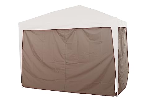 Set-Seitenteile Taupe zu Starter Faltpavillon 3 x 3 m, Bezug aus 140 g/m² Polyester, PU-beschichtet, 4 Stück, Taupe von Siena Garden