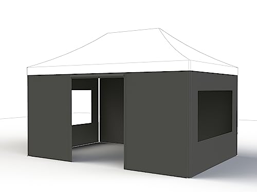 Set-Seitenteile grau zu Allrounder Pavillon 3 x 4,5 m, Bezug aus 160 g/m² Polyester, PU-beschichtet, 4 Stück, grau von Siena Garden
