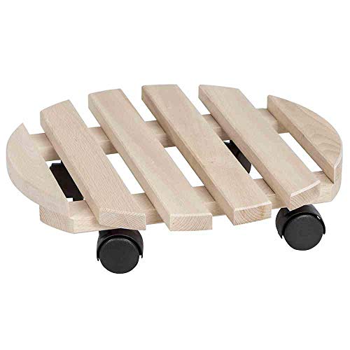 Siena Garden 3 Stück Holz-Rolluntersetzer, rund Buche, 6 x 2 Latten, Ø 35 cm von Siena Garden