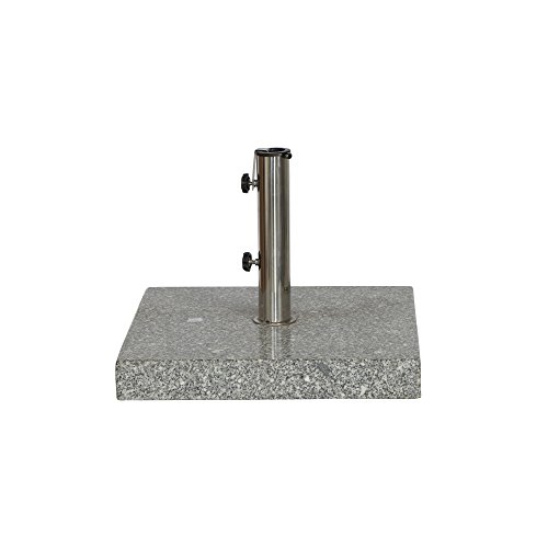 Siena Garden 431526 Granitschirmständer Trolley, 45 kg eckig mit Trollisystem, 50 x 50 x 9 cm von Siena Garden