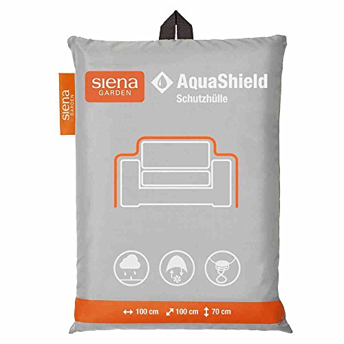 Siena Garden AquaShield Loungesesselschutzhülle, silber-grau, mit Active Air System, 100x100x70cm von Siena Garden