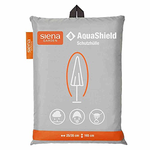 Siena Garden AquaShield Schirmschutzhülle, silber-grau, mit Active Air System, 165x35x165cm von Siena Garden