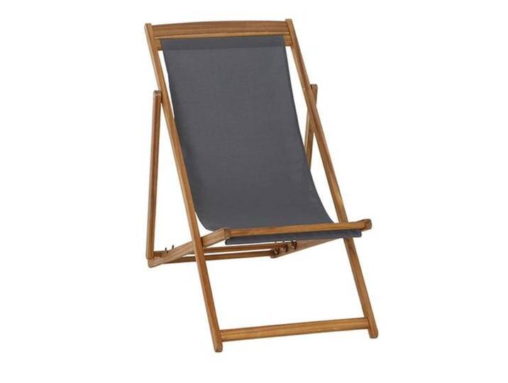 Siena Garden Aviro Liegestuhl Akazie/Polyester Braun Hellgrau von Siena-Garden