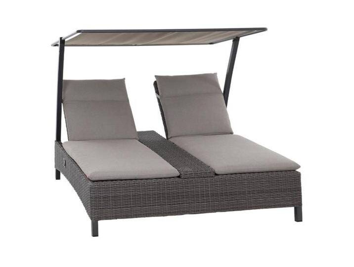 Siena Garden Corido Daybed verstellbar Gardino-Geflecht/Polypropylen Taupe von Siena-Garden