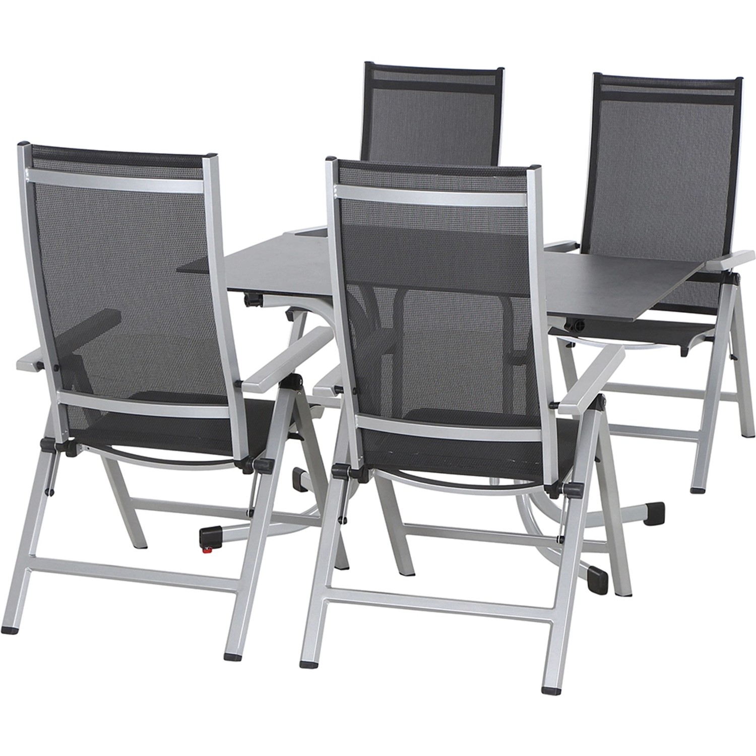 Siena Garden Dining-Set Argos 5-teilig 4 x Klappsessel 1 x Klapptisch von SIENA GARDEN