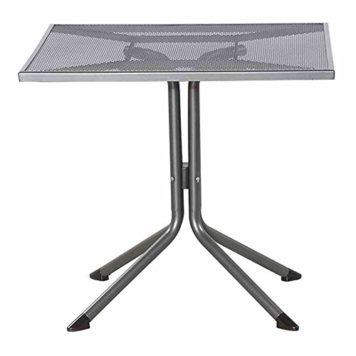 Siena Garden Dining Tisch Elda Plus, 80x80x71cm, Gestell: Stahl, pulverbeschichtet in eisengrau, Tischplatte: Streckmetall von Siena Garden