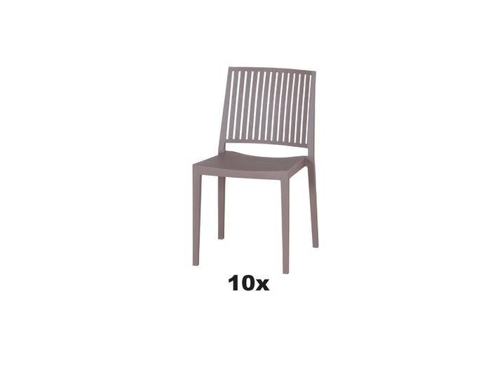 Siena Garden GARTENSESSEL-SET Urbans Lights, Taupe, Kunststoff, eckig, 46x80x56 cm, stapelbar, gastro- und objekttauglich, wetterbeständig, von Siena-Garden